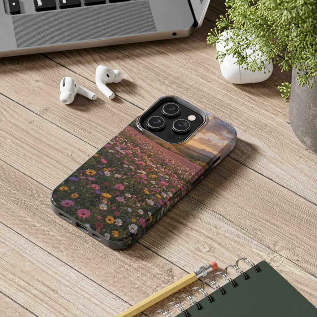 Flower themed phone case