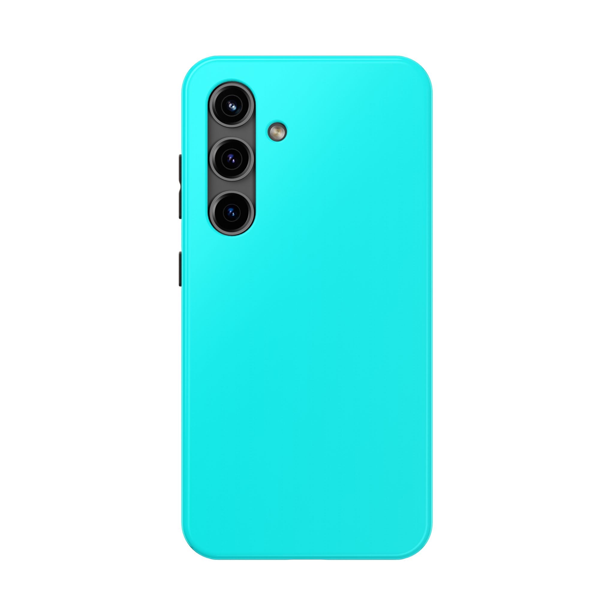 Cyan color phone case