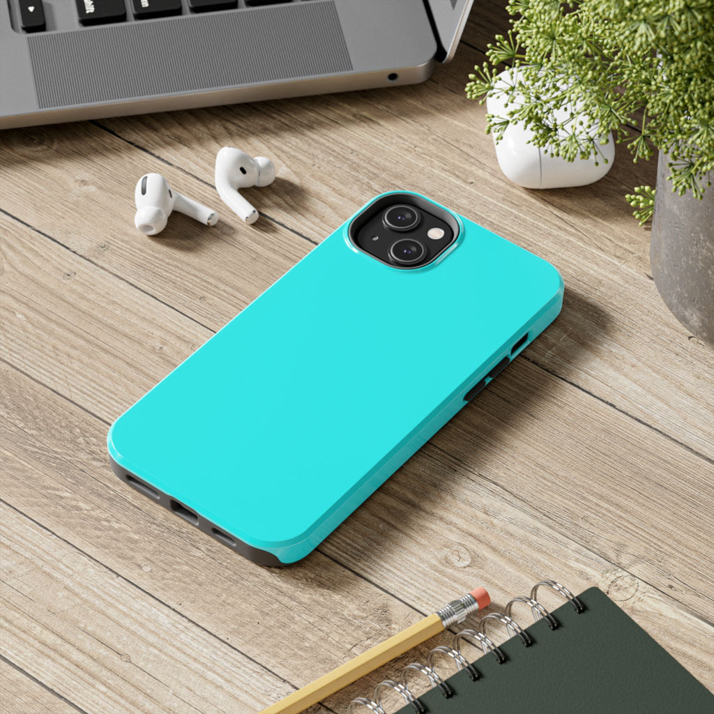 Cyan color phone case