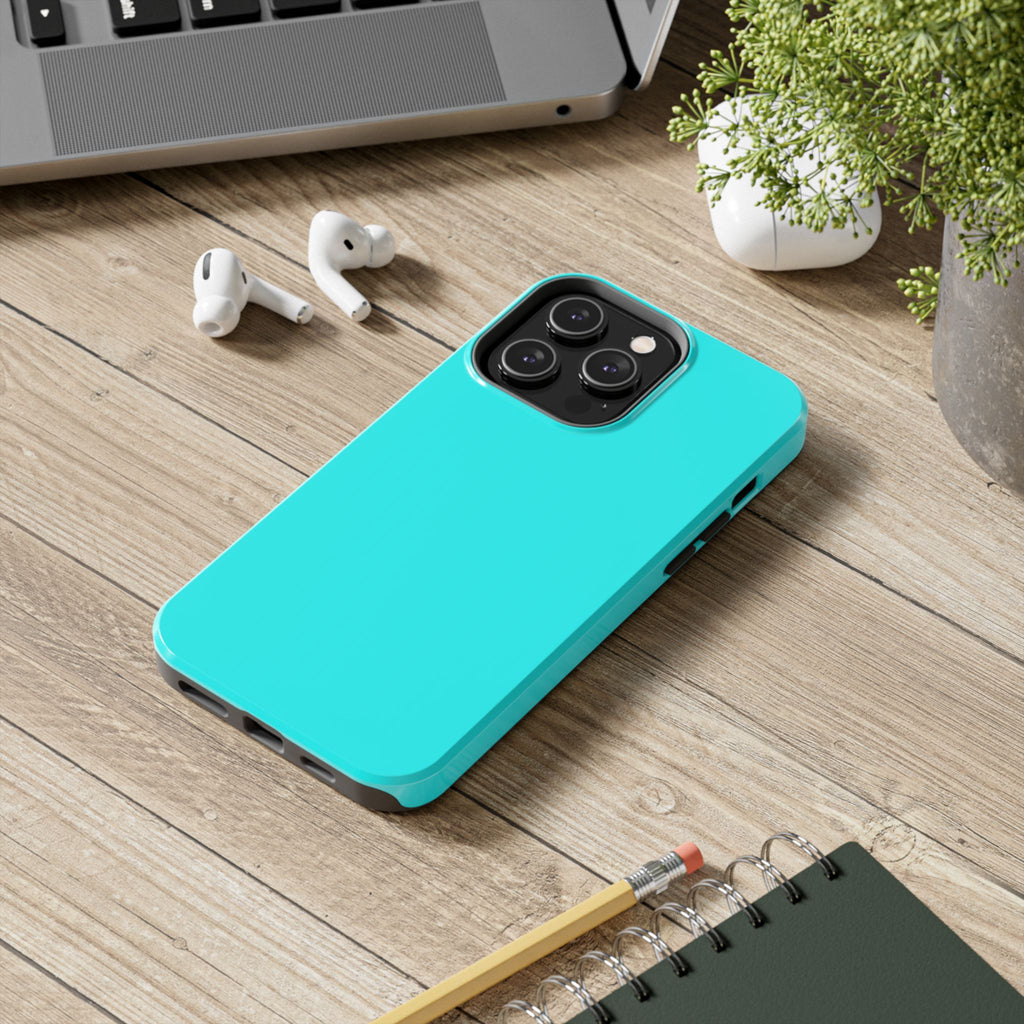 Cyan color phone case