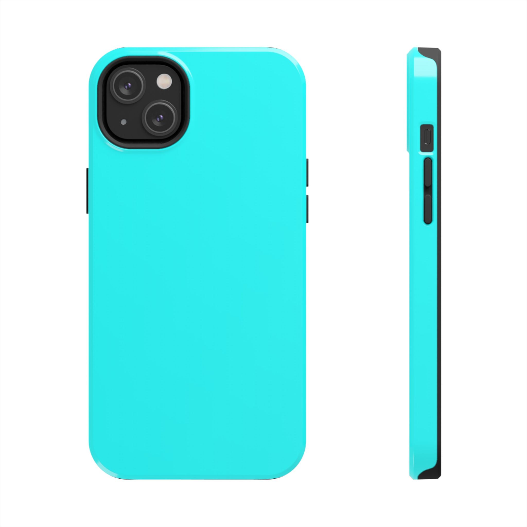 Cyan color phone case