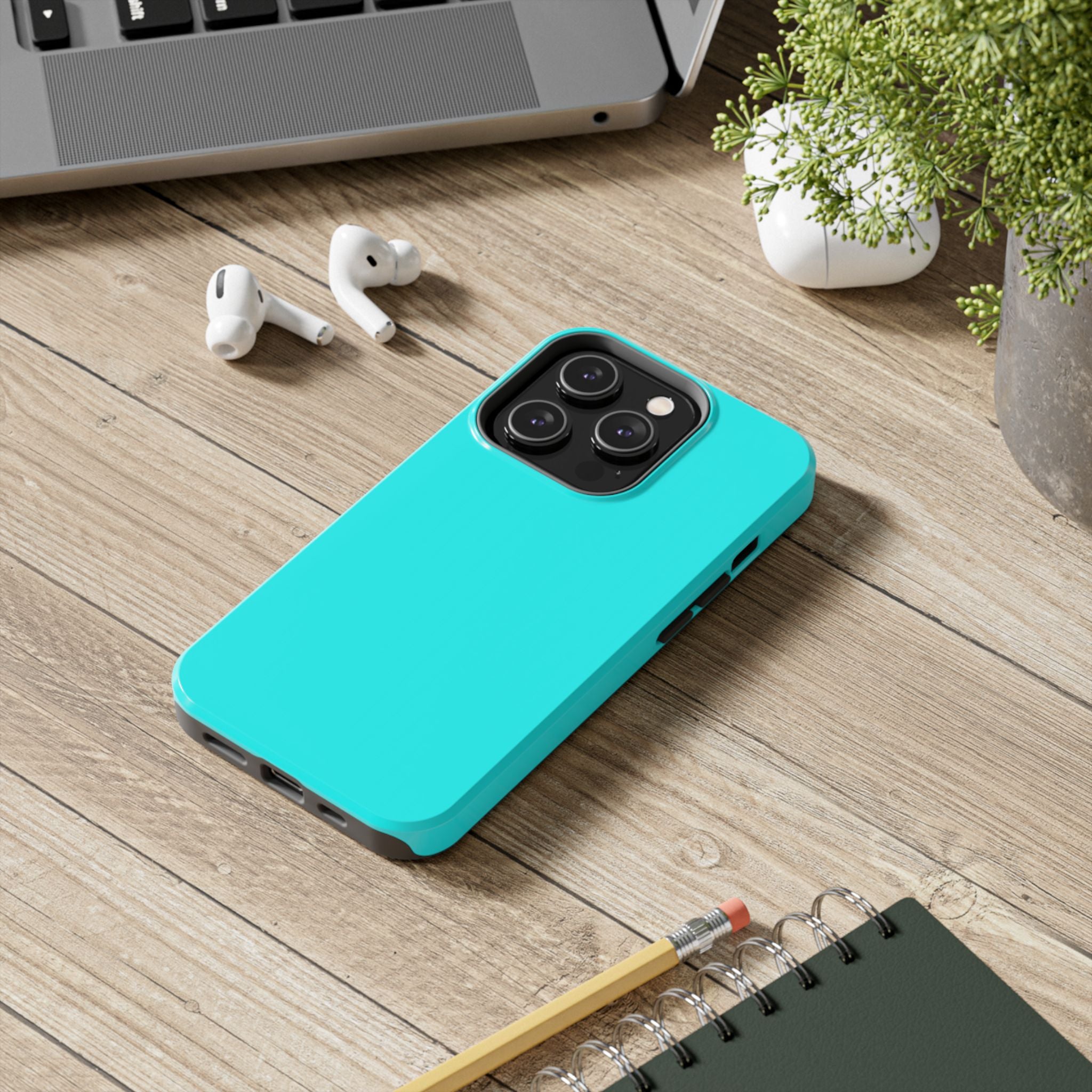 Cyan color phone case