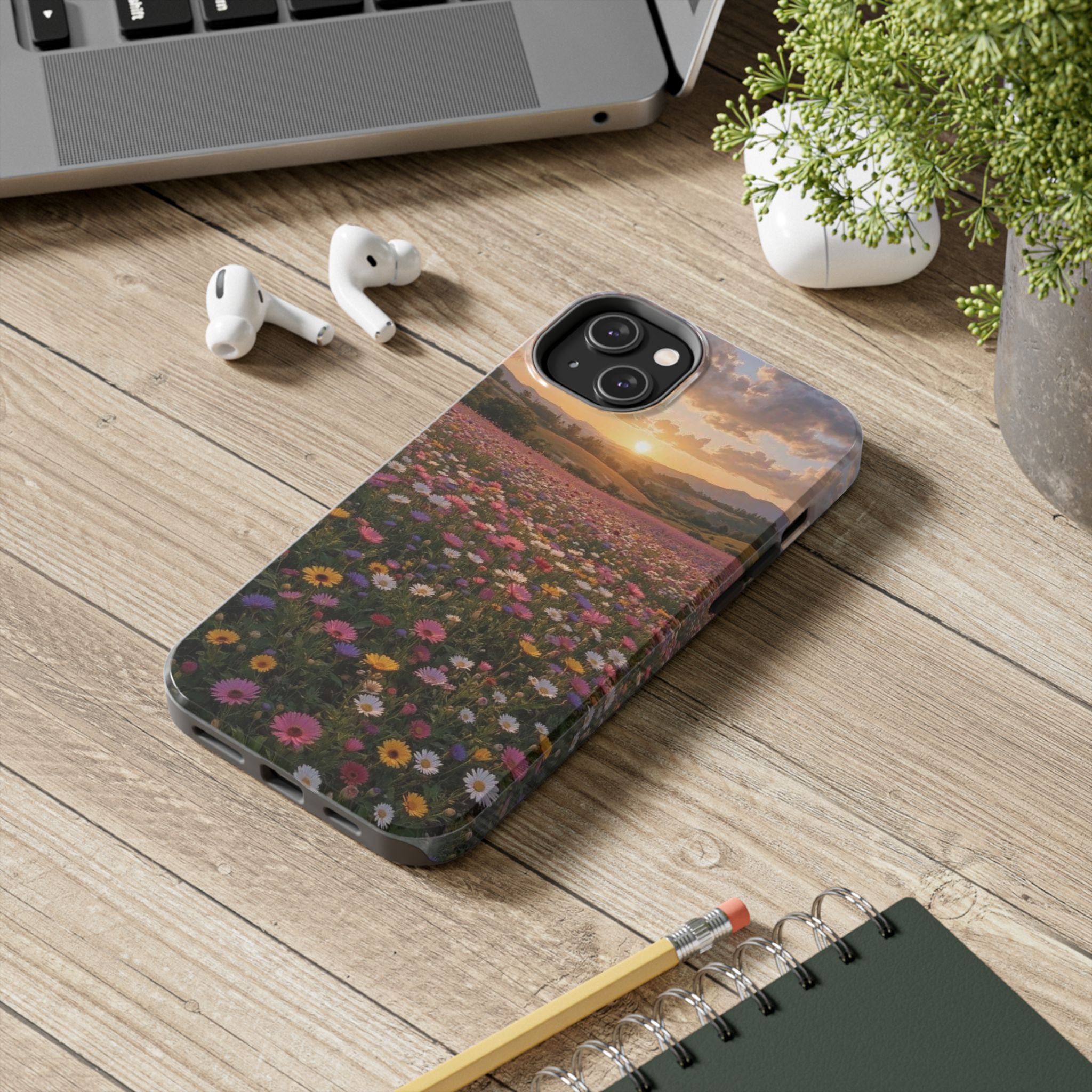 Flower themed phone case